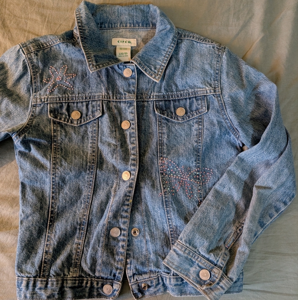Circo Kids Jean Jacket with Star Accents - Light Blue